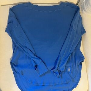 Free People Movement Women's Blue Long Sleeve Top - size Small